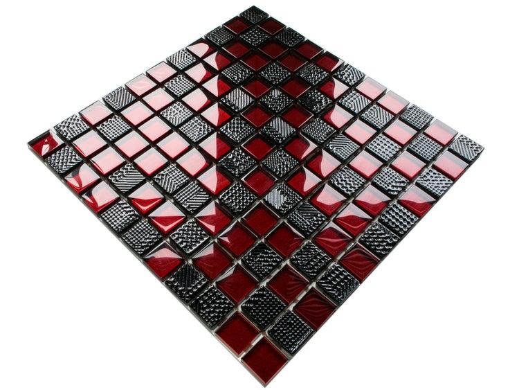 Glasmosaik auf Netz für Bad und Küche 30cm x 30cm  - Aventador
