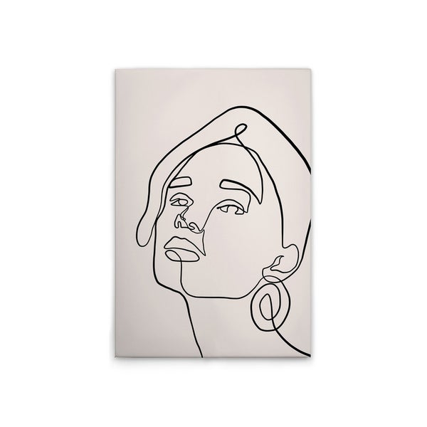 Illustration einer Frau im Strichzeichnungsstil