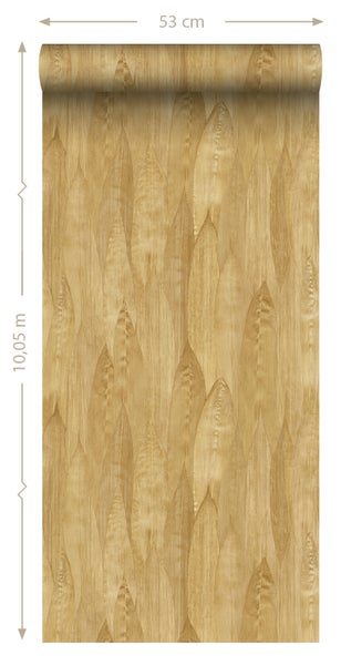 Tapetenrolle mit Blattmotiv, 53 cm breit und 10,05 m lang