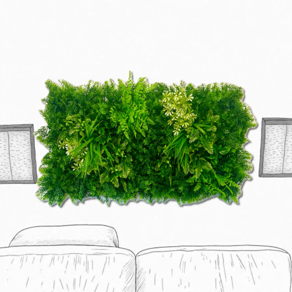 GeckoWall KAIRO | Premium Dschungel Farn Pflanzenwand | Gastronomie Wandverkleidung | Kunstpflanzen Wandmontage |Regenwald Wandpaneele künstlich