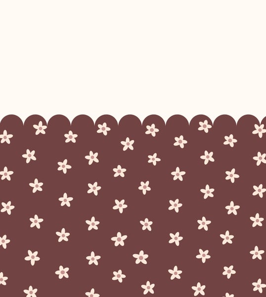 Blumenmuster mit gewelltem Rand