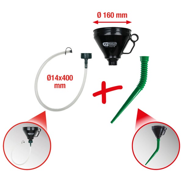 KS TOOLS Universal-Trichter-Satz 3tlg. - 150.9230