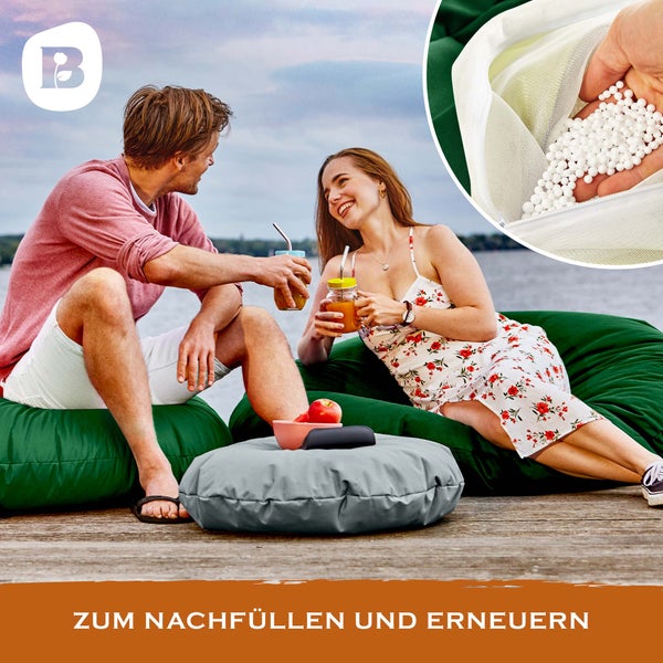 Bonvivre Premium EPS Perlen Styropor-Kügelchen Styroporkugeln 25 Liter - Nachfüllpack Kissen-Füllung Verpackungsmaterial Füllmaterial Pakete Sitzsack Mikroperlen Stillkissen