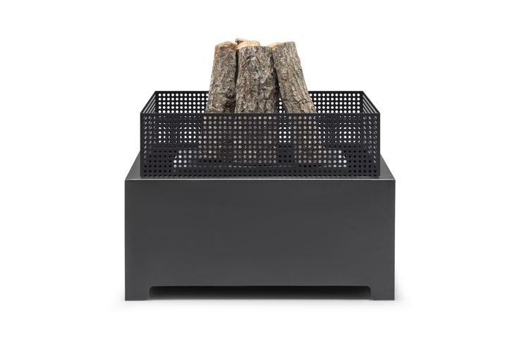The Favilla Fireplace Feuerschale Schwarz – Feuerstelle aus Stahl mit Pulverbeschichtung – 55 x 55 x 37 cm – modern & wetterfest – vormontiert & sofort nutzbar – 16 kg – für Garten & Terrasse