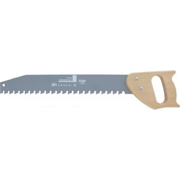 Triuso HM-Gasbeton-Handsäge 450mm Zähne, Holzgriff, Dicke 1,2mm - 1 Stück