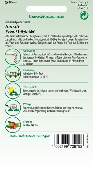 Samenpackung 'Pepe F1-Hybride' Cherrytomate