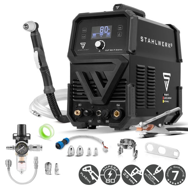 STAHLWERK CUT 80 P Digital Plasmaschneider mit Zubehör