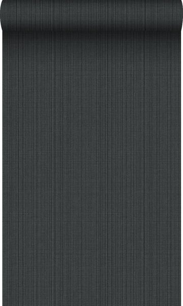 Origin Wallcoverings Tapete Gewebeoptik Dunkelgrau - 0,53 x 10,05 m - 347625