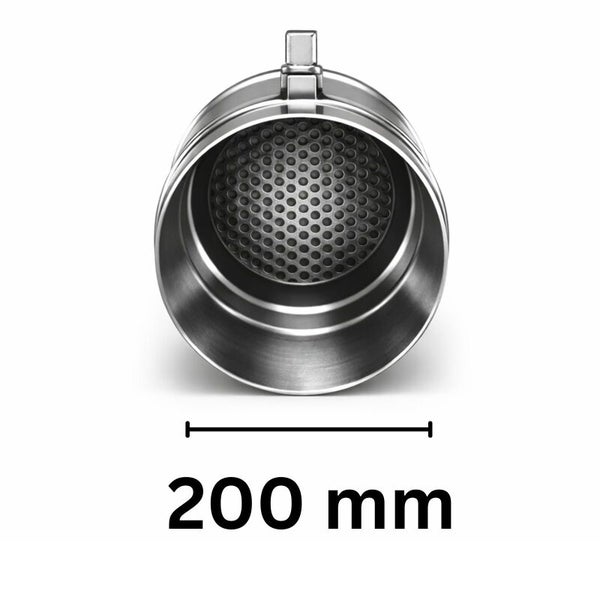 Edelstahlfilter mit einer Größe von 200 Millimetern