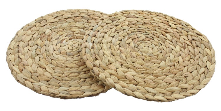 FRANK FLECHTWAREN | Untersetzer Natur, 2er Set, KORBGEFLECHT, Ø 30 cm