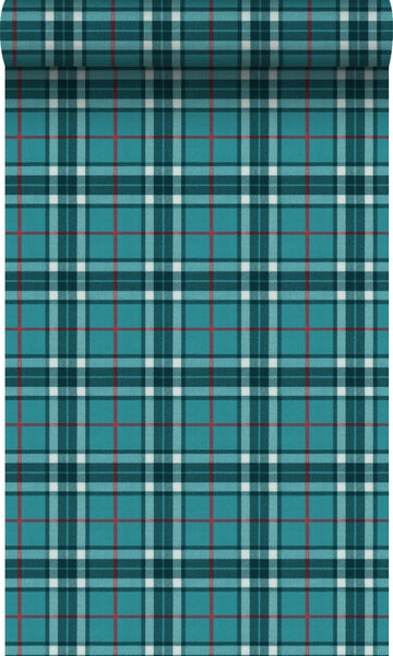 Tapetenrolle mit kariertem Muster