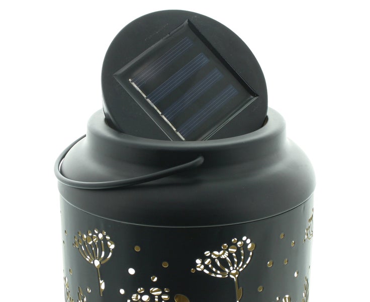 FRANK FLECHTWAREN|Solar-Laterne Pusteblume, 12,5 x 12,5 x 22,5 cm, METALL, KUNSTSTOFF