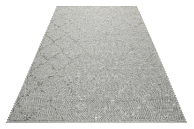Outdoor Teppich Grau Silber Gleamy WECONhome 133x200 cm