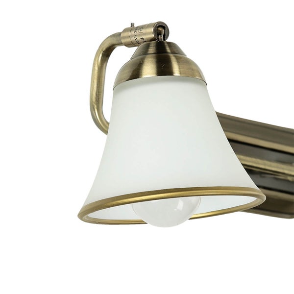 Wandleuchte mit Lampenschirm aus Glas