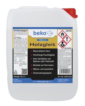 Beko Holzgleit 5 Liter Kanister zur Neutralisierung von Harz auf Holzbearbeitungsmaschinen