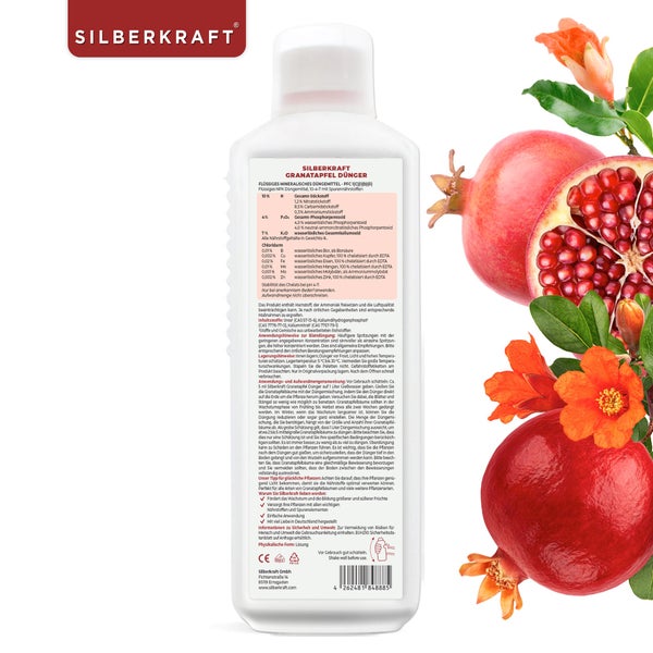 SILBERKRAFT Granatapfel Dünger – Für Granatapfelbäume – 1 Liter