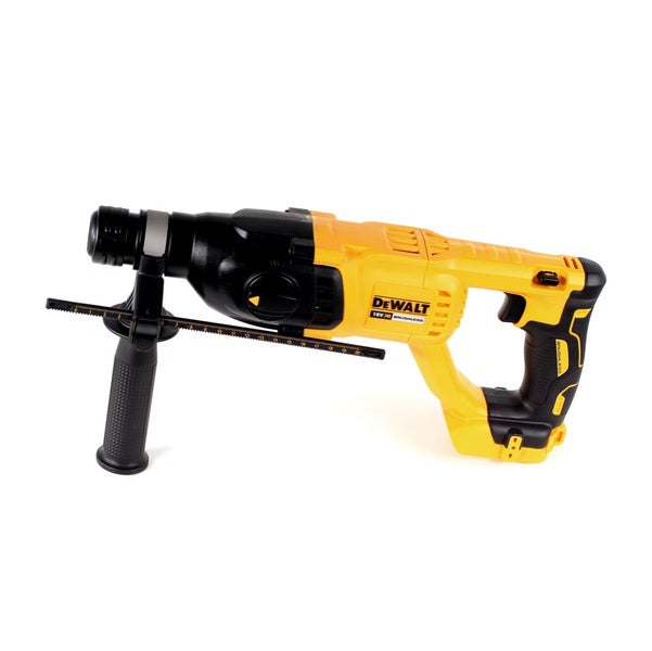 DeWalt 18 Volt Akku-Kombihammer mit Zusatzhandgriff und Tiefenanschlag.
