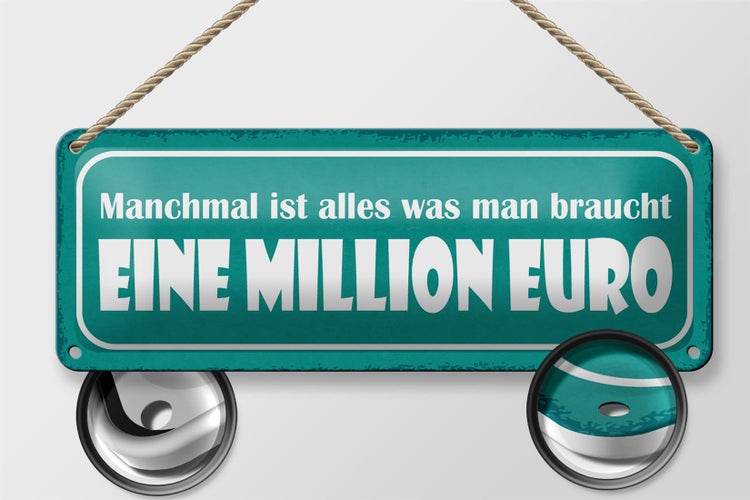Blechschild Spruch 27x10cm manchmal alles was man braucht Dekoration