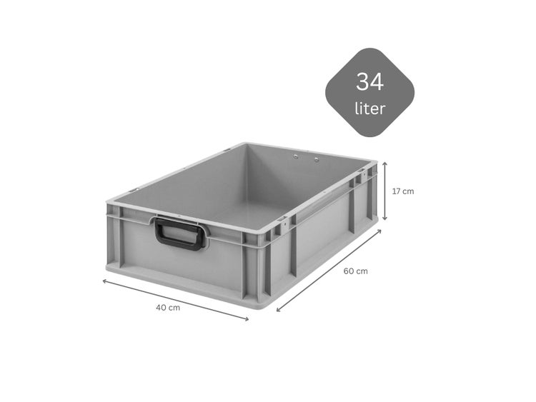 PROREGAL Eurobox Nextgen Portable Duo HxBxT 17 x 40 x 60 cm 34 Liter Eurobehälter Transportbox Transportbehälter Stapelbehälter