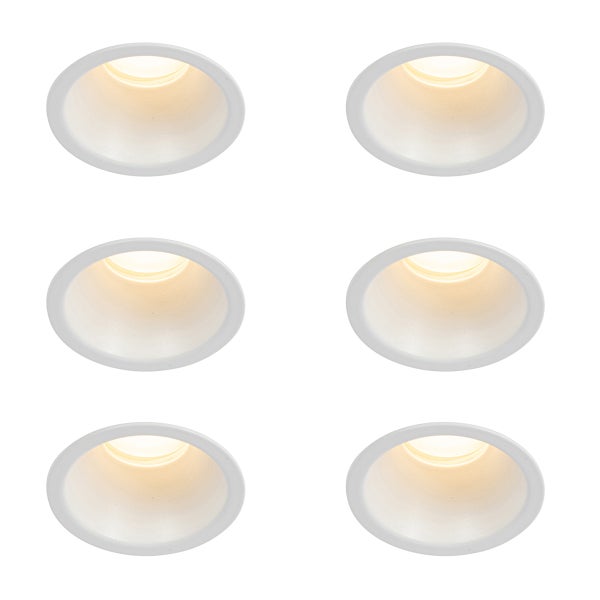 Set mit 6 Einbaustrahlern weiß GU10 35mm IP44 - Dept