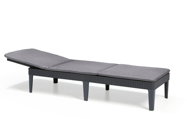 Keter Jaipur Liegestuhl - 4 Positionen - inkl. Kissen - 187,5x58x29cm - Graphit