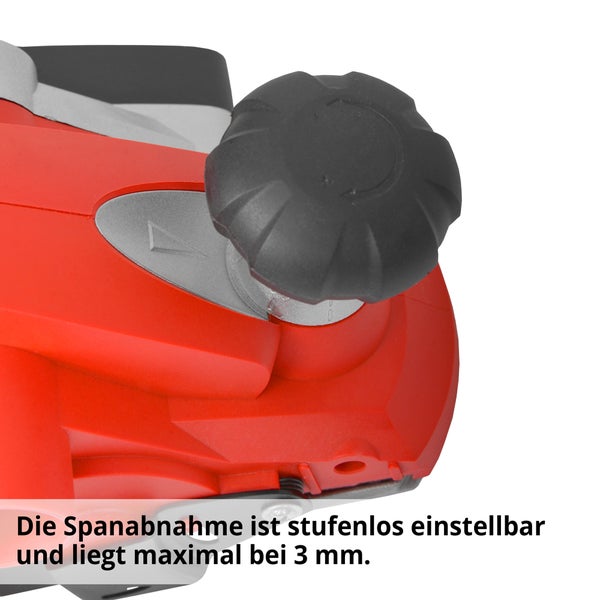 Detailansicht Hobel mit stufenloser Spanabnahmeeinstellung