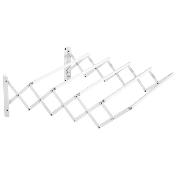 HOMCOM Wandtrockner, 63,5 x 60 x 20 cm, Metall, Weiß