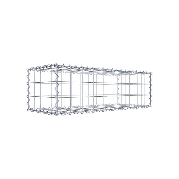 Gabione 100 cm x 30 cm x 40 cm (L x H x T), Maschenweite 10 cm x 10 cm, Spirale