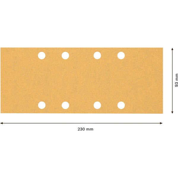 Bosch 10x Expert C470 Schleifpapier mit 8 Löchern für Schwingschleifer 93 x 230 mm G 100 - 2608900871