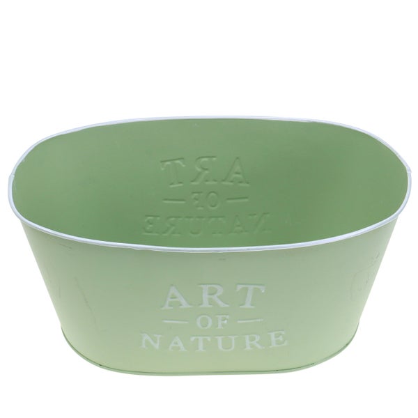 Ovaler Pflanztopf mit der Aufschrift 'Art of Nature'