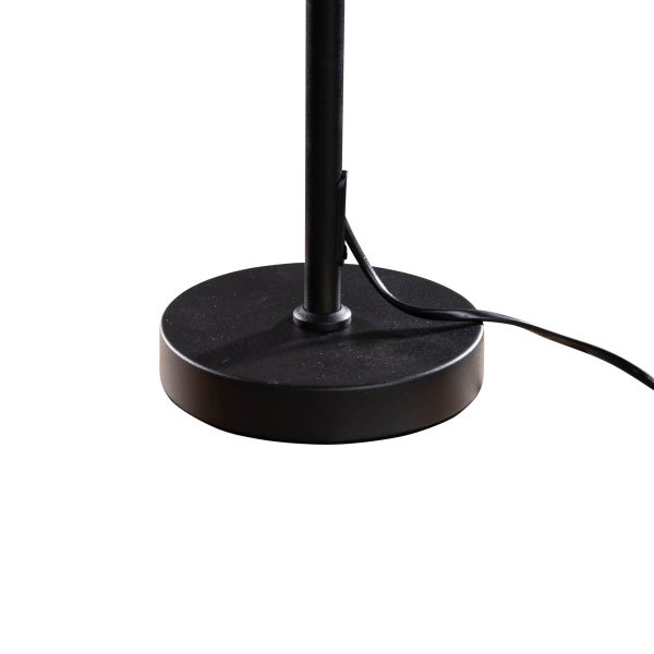 Tischleuchte Schwarz mit Samtschirm Grün 35cm - Parte