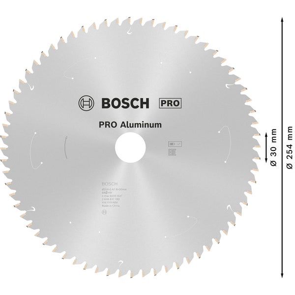 Bosch PRO Aluminium cordless Blatt für Kreissägen 254 x 2,4 x 30 mm - 2608837780