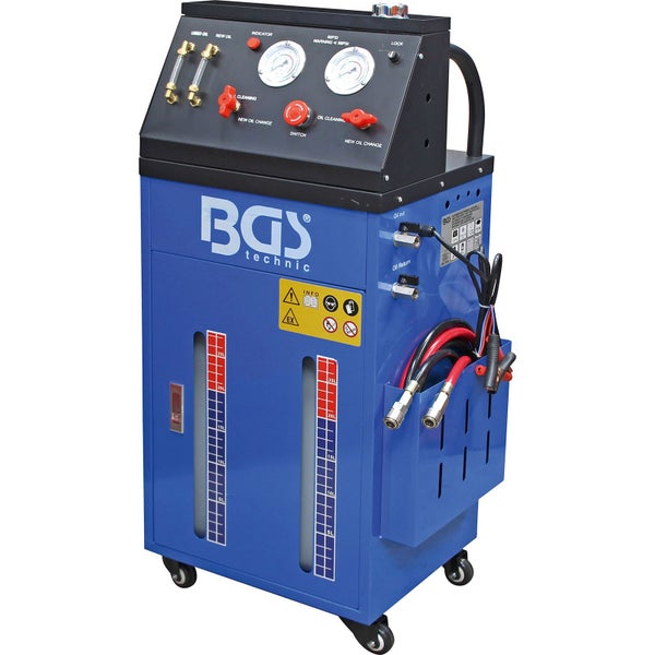 BGS Technic Ölwechselgerät mit Anzeigen, Schaltern und Füllstandsanzeigen