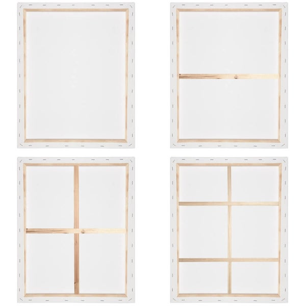 Vier Mal Staffelei Keilrahmen mit Leinwand