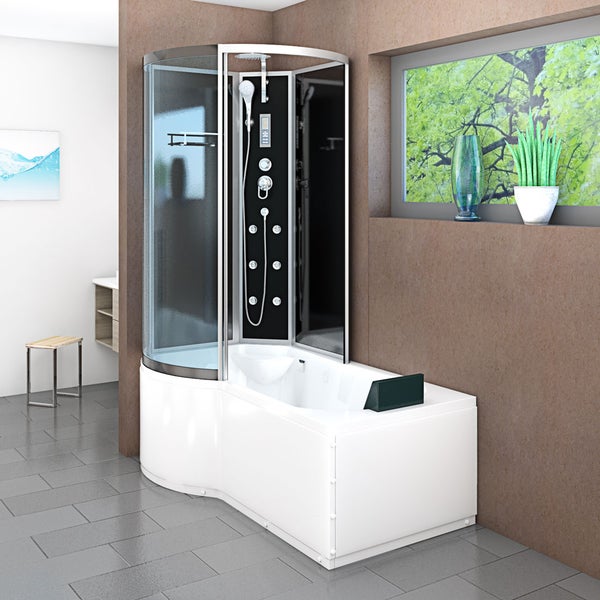 Wanne Dusche Kombination sw K50-R31 100x170