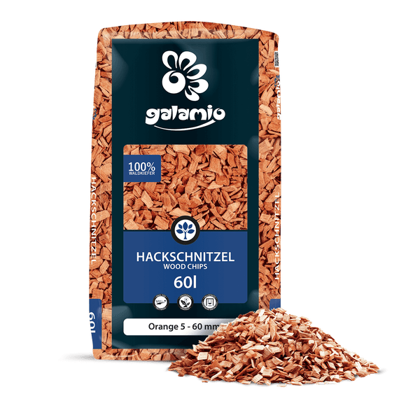 Verpackung Hackschnitzel mit 60 Litern Volumen