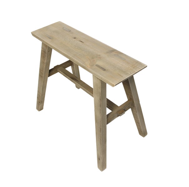 FRANK FLECHTWAREN | Holzbänkchen Used-Look, hoch, HOLZ, 58 x 17 x 45 cm