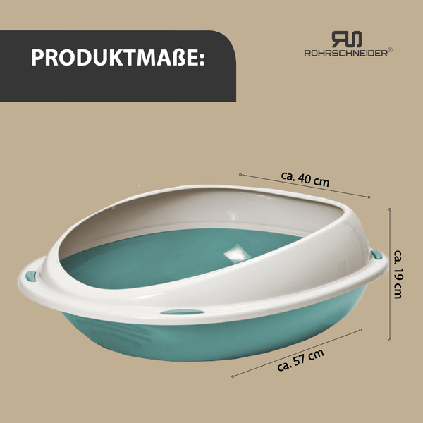 Rohrschneider Katzentoilette Shuttle grün + Spielkugel 2er Set