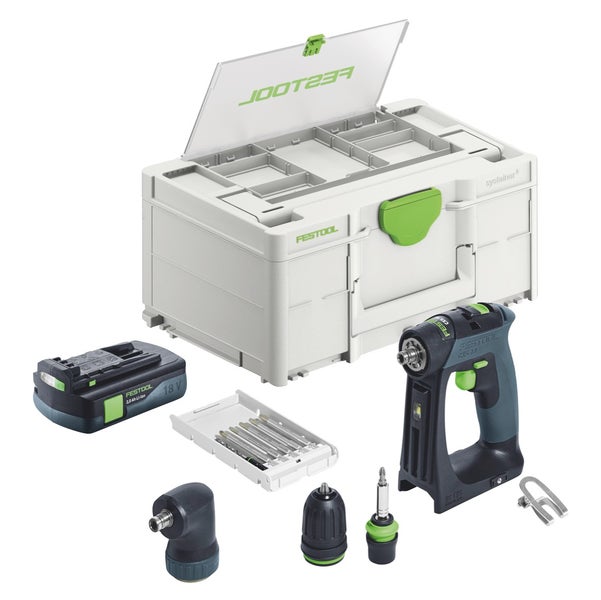 Festool CXS 18-Basic-Set Akku Bohrschrauber 18 V 40 Nm Brushless + 1x Akku 3,0 Ah + Systainer - ohne Ladegerät