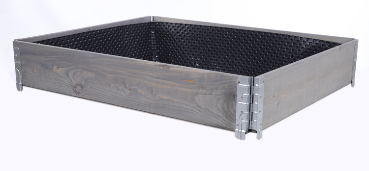Hochbeetkisten GuardBox HxBxT 20x120x100 cm 1 Ebeneinkl. Luftpolsterfolie Grau