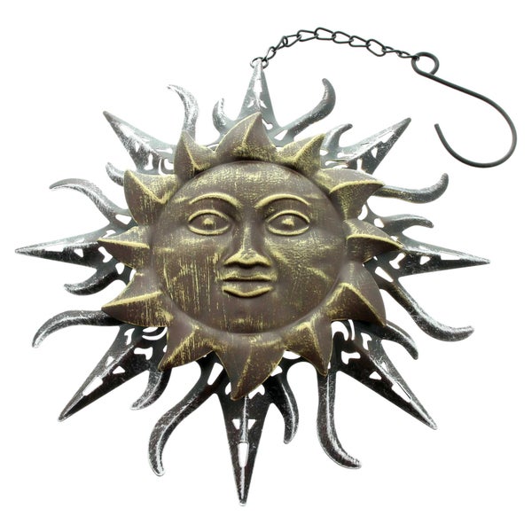 FRANK FLECHTWAREN | Metallhänger Sonne, METALL, 28 x 2,5 x 48 cm