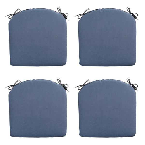 Sitzkissen Panama saphirblau - Ca. 46x48 cm - 4er-Set