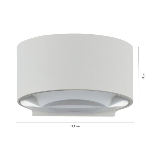 famlights | LED Wandleuchte Hudson aus Aluminium in Weiß 2x4W 2700K 720lm IP54
