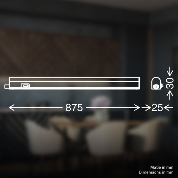 LED Unterbauleuchte Unterbaulampe 10,6 W weiß Kunststoff Telefunken