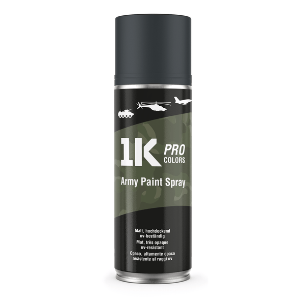 1K PRO COLORS Militär Spraydose 400ml Matt RAL7016 Panzergrau