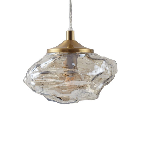 Lindby Pendelleuchte Piatra (Modern) in Creme aus Glas (5 flammig, G9) - Hängelampe Esstischlampe Hängeleuchte Wohnzimmerleuchte
