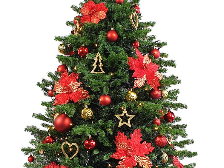 LAALU Satz von 12 Ornamenten: runde Goldmischung 6 cm