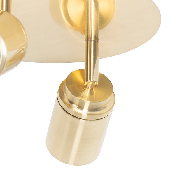 Nahaufnahme einer Deckenleuchte aus Metall mit Strahlern