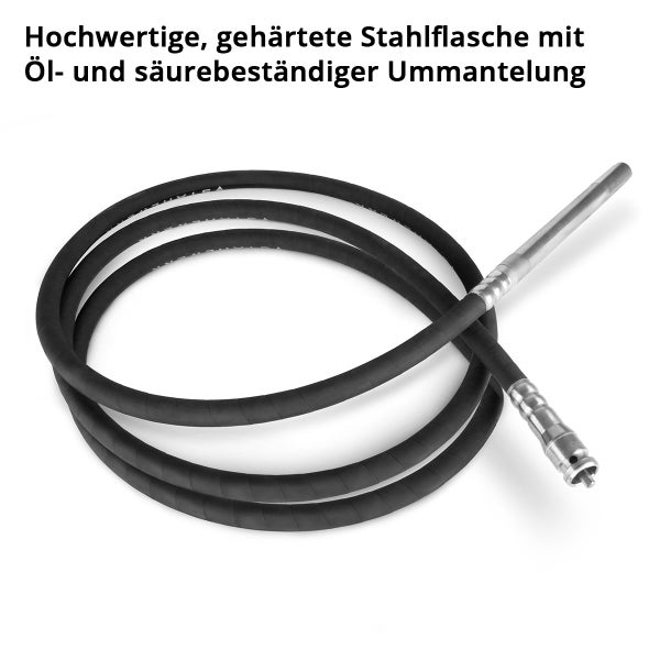 Stahlflasche mit öl- und säurebeständiger Ummantelung