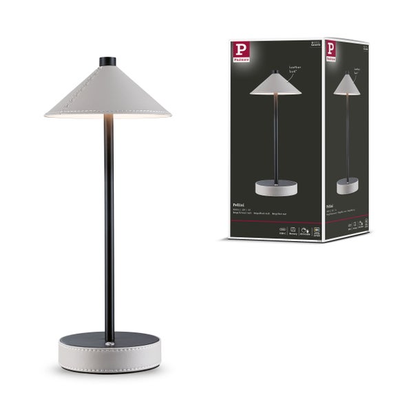 Mobile Tischleuchte Pellini White Switch 300lm 2W Schwarz matt, Beige
